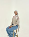 Printed Modal Hijab - STONE MARBLE 2.0