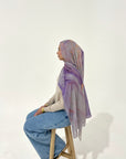 Printed Modal Hijab - LILAC MARBLE