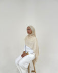 Plain Modal Hijab - IVORY