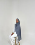 Plain Modal Hijab - SLATE