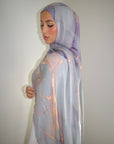 Printed Modal Hijab - Lilac Marble